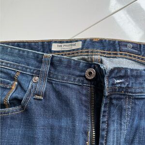 AG Adriano Goldschmied Men's Dark Blue Straight Jeans